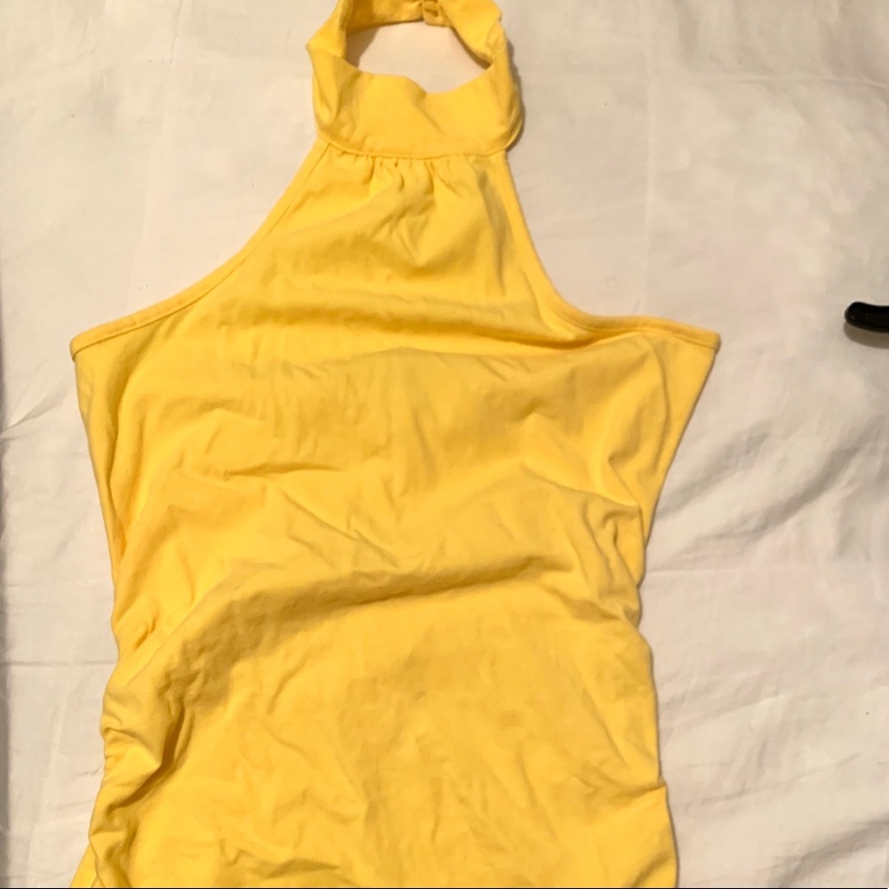 Guess Yellow Top Neckband Sleeveless
